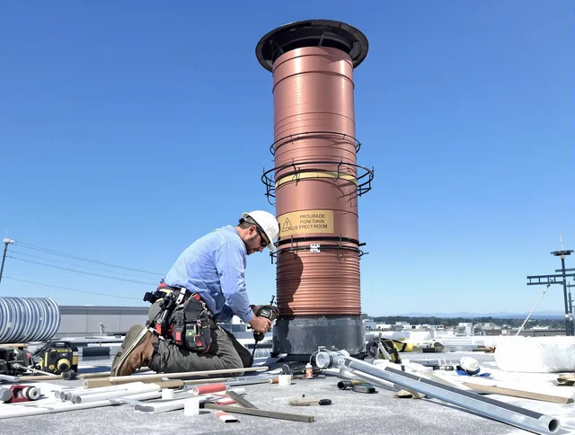 Installed chimney liner by Altadena Chimney Sweep in Altadena, CA