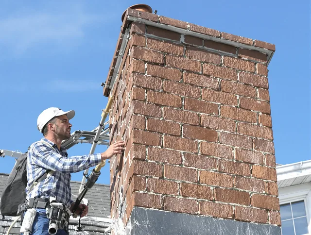 Brickwork for a chimney rebuild by Altadena Chimney Sweep in Altadena, CA