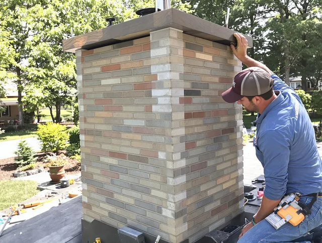 Altadena Chimney Sweep completing a modern chimney remodel in Altadena, CA