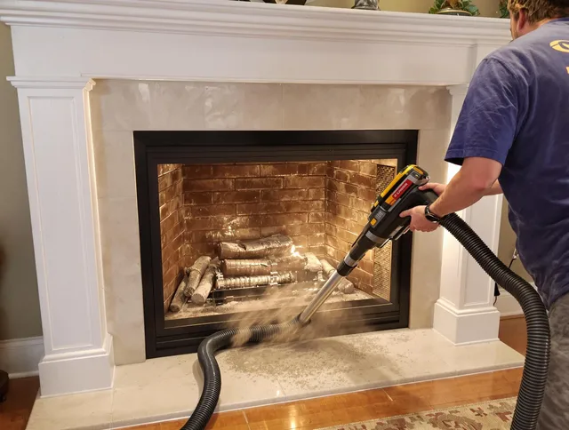 Fireplace cleaning performed by Altadena Chimney Sweep in Altadena, CA
